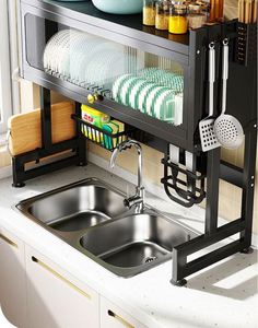 Drying <b>Dish</b> Sink <b>Rack</b> Storage Bowl Organizer Customized Steel Drain Drying <b>Rack</b> Sink Storage <b>Rack</b> OEM & ODM - Product Image 5