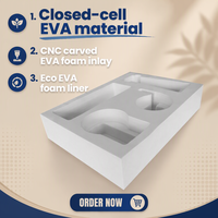 Feuille de mousse EVA Kuliwei haute densité, légère et durable, rembourrage EVA découpé sur mesure pour la protection des appareils électroniques