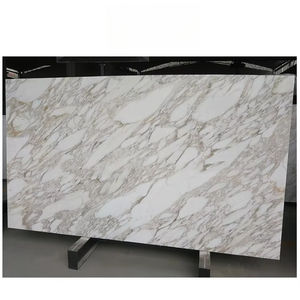 Dalles de marbre Calacatta Gold de qualité supérieure, veinées de gris, assorties, pierre naturelle italienne - Product Image 1