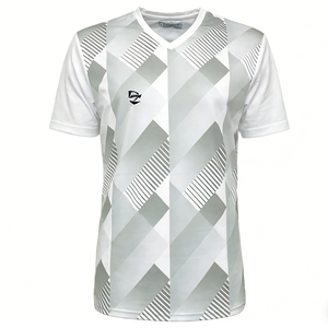 เสื้อฟุตบอลแบบแห้งเร็ว พิมพ์ลายแบบซับลิเมชั่น สกรีนชื่อทีม โลโก้ทีม สำหรับงานอีเว้นท์ ผู้ชาย คอกลม แขนสั้น - Product Image 1