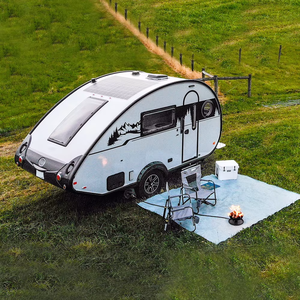 Remolque de Camping Todoterreno Pequeño ONLYWE, Caravana RV, Remolque de Camping Extremo con Freno Eléctrico, Remolques de Camping <span class=keywords><strong>para</strong></span> Motocicletas - Product Image 5