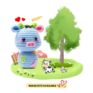 Hot Sale Yilan Handmade Gift Crochet Making Kits Cute Crochet Kits For Beginners