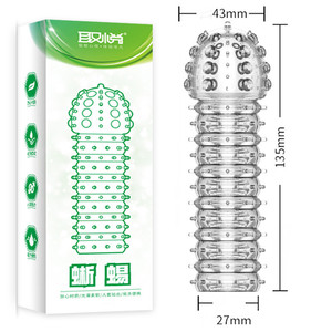 Giocattolo di cristallo amore Sexy drago pene ingrandimento preservativi Extender per gli uomini manica del pene - Product Image 5