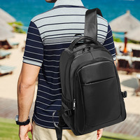 Sac de protection antivol pour ordinateur portable 15.6 pouces, étui PC chargeur USB pour hommes, sac à dos étanche pour ordinateur portable, sac à dos d'extérieur