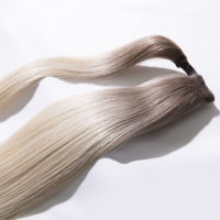 Extensions de cheveux humains Remy vierges de qualité supérieure, sans couture, double épaisseur, en une seule pièce, couleur ombrée, à clipser
