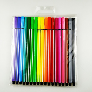 Cadeau personnalisé pour la rentrée scolaire, stylo à encre lavable, pointe fine, pochette en PVC, prix bas, logo de marque, stylo feutre pour enfant - Product Image 1