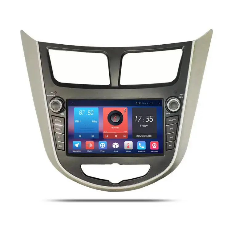Android 10 7 "IPS bildschirm auto gps navigation system radio video stereo DSP DAB für Hyundai Verna ACCENT SOLARIS 2011-2012 BT