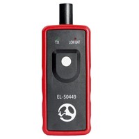 Herramienta de Activación y Reinicio TPMS EL-50449 para Vehículos, Detección de Presión de Neumáticos de 9V, Rojo y Negro