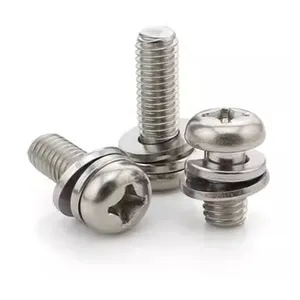 304 stainless steel pan head screws M2M3M4M5M6M8 polished white washed pointed tail cross round head tapping screws