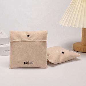Sacs en toile de coton de haute qualité pour emballage de bijoux et vêtements, pochettes enveloppe en coton brut d'usine - Product Image 2