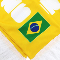 Maßgefertigter Umweltfreundlicher Polyester-Strickschal für Fußballverein-Fans Brasilien zum Anfeuern und als Willkommensgeschenk