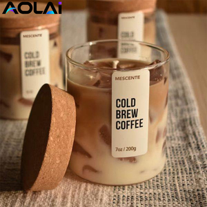 Set Regalo Creativo per Aromaterapia, Decorazione Casa, Tazza da Caffè in Vetro con Candela Profumata in Cera Gelatinosa per Bar - Product Image 1