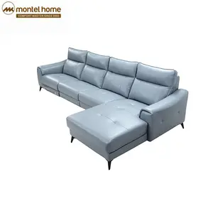 Роскошный диван, функциональные L-образные кожаные диваны для гостиной, откидной диван для гостиной, набор мебели для дивана