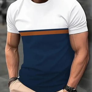 <b>Polyester</b> Sublimated Printing Short Sleeve Digital Printing Crew Neck Sports <b>Tshirts</b> for Men - Product Image 4