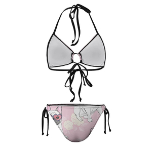 Nouveau maillot de bain classique personnalisé, ensemble 2 pièces, soutien-gorge de sport et short boxer, imprimé classique, vêtements de plage sexy pour femmes - Product Image 2