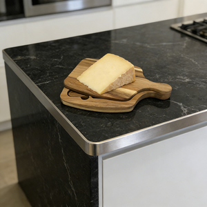 Juego de Tabla de Quesos de Madera de Acacia para Regalo de Inauguración de Casa, con 3 Utensilios para Queso y Mango - Product Image 5