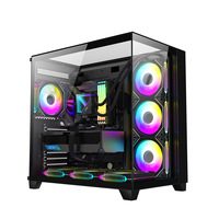 Ruix Aerospace Ultra-X Reliable Quality PC Case Full View Waterproof ATX/Micro-ATX/ITX Gaming Computer Case Mid Tower in Stock