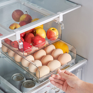 Refrigerator Storage Box Double Layer Hanging Fruit Preservation Organizer Kitchen <b>Fridge</b> Organizer - Product Image 3