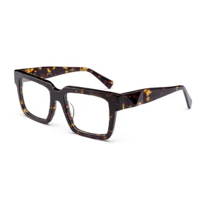 Best Selling Black Square Designer Eyeglasses Frames Funky and Fashionable Optical Frames for Women Popular Eye Glasses american