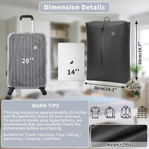 Sacs de compression de voyage étanches IPX8 améliorés, professionnels, durables et réutilisables pour valise et sac à dos - Product Image 4
