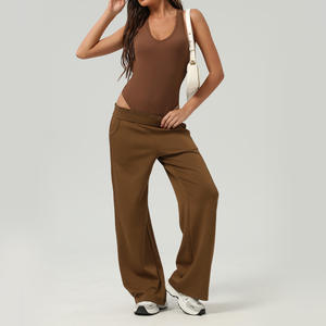 2024 femmes croix dos Compression gilets costumes de sport poches <span class=keywords><strong>pull</strong></span> pantalon profond V chemises <span class=keywords><strong>string</strong></span> survêtement porter des costumes vêtements de sport - Product Image 6