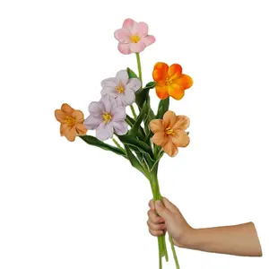 Múltiples colores blanco decoración del hogar flores Real Touch 51cm PU Flor de tulipán artificial