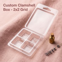 Boîte à clapet transparente personnalisée de haute qualité, emballage en blister PET transparent pour cire fondue