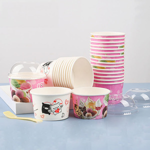 Envase de Cartón para Helado, Tipo Tazón, para Smoothies, con Impresión Personalizada, Grado Alimenticio - Product Image 4
