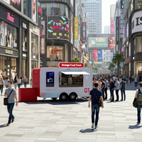 NOUVEAU 2024 Remorque alimentaire mobile en fibre de verre pour boulangerie, concession de tacos, cuisine complète avec four, friteuse, grill et cuisinière