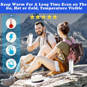 Termo de Acero Inoxidable de 500 ml con Pantalla LED de Temperatura, Vaso Inteligente Eléctrico, Botella de Agua - Product Image 4