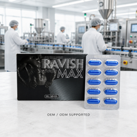 Capsule de supplément énergétique pour hommes la plus vendue en gros, à base de kératine et d'herbe de chèvre, capsule vitalité, supplément Sunset