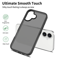Nouveau personnalisé personnalisé couleur Logo mince Tpu Pc dur antichoc armure mat sensation de peau étui de téléphone portable pour Iphone 15 16 17 étui
