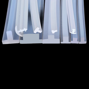 Échantillon de profilé d'extrusion en silicone transparent de couleurs personnalisées - Product Image 4