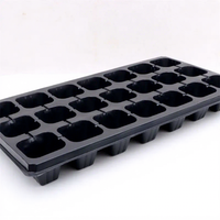 Plateaux de semis noirs à 21 cellules, 120g, pour la germination et la propagation des graines de légumes et de fleurs