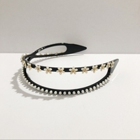 Nouveau bandeau en acétate même d'Alexander Double couche PearlPalace cristal incrusté de foret bandeau pour les femmes