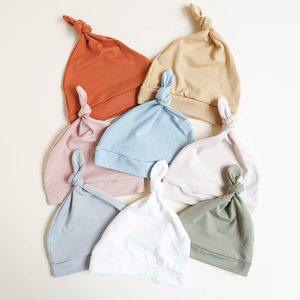 Conjunto de Gorro Sencillo con Nudos para Recién Nacido, de Poliéster y Algodón Suave, Cálido para Todas las Estaciones, para Uso Diario <span class=keywords><strong>del</strong></span> Bebé - Product Image 2