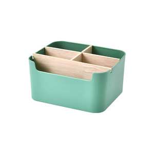 Cosmetic Storage Box Plastic Lipstick Skincare Organizer Desktop Makeup Holder Open Top With Compartments White - Product Image 5