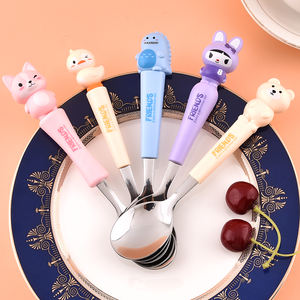 Vente en gros de couverts pour enfants ensemble cuillère fourchette couverts en forme d'animal de dessin animé pour la rentrée des classes - Product Image 3