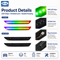 Feux réflecteurs de pare-chocs arrière à LED en gros pour Ford Mustang 2015~2023, feux arrière latéraux RGB