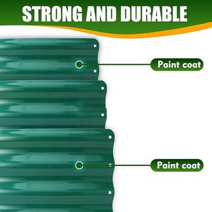 เตียงในสวนแบบโลหะยกสูงกล่องกระถางต้นไม้หนาทนทานสำหรับปลูกผักดอกไม้ฉ่ำน้ำที่สวนกลางแจ้ง - Product Image 4