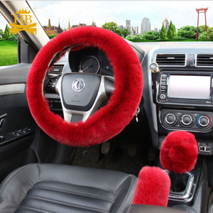 Conjunto completo de lana de oveja, funda de volante para <span class=keywords><strong>interior</strong></span> de coche, venta al por mayor - Product Image 2
