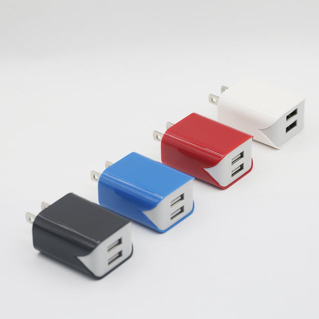 Wholesale Custom New Fast Mobile Wall Plug Us Adapter Certified Smart Dual Port Usb Cell Phone Charger
