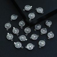 Connecteurs de collier et bracelet en forme de fleur creuse en gros, fermoirs de haute qualité faits à la main pour la fabrication de bijoux DIY, référence PJ0039