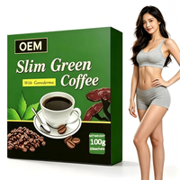Café instantané minceur OEM pour adultes, goût neutre, 100% Arabica, sans graisses trans, café diététique avec Ganoderma