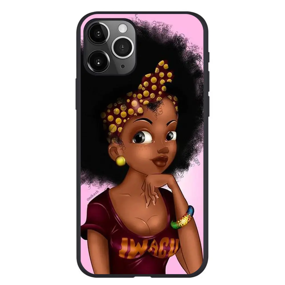 Funda de teléfono de melanina personalizada para niñas, disponible para 6, 7, 8, x, xs, xr, 11 pro, iPhone 12