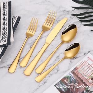 Sang Trọng Cổ Điển 1010 Vàng Thép Không Gỉ Dịch Vụ Đồ Dùng Bơ Dao Dao Phục Vụ Dao Muỗng Nĩa Đặt Tự Chọn Phục Vụ Dao Kéo - Product Image 3