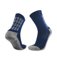 Chaussettes de football longues en silicone avec logo personnalisé Chaussettes antidérapantes avec poignée de football Chaussettes de football Pro Elite pour hommes à quantité minimale de commande basse