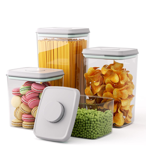 Conteneur de stockage hermétique en plastique pour aliments, riz, céréales, distributeur, boîte de rangement de cuisine, organisateur de farine et de sucre, boîte de garde-manger en gros - Product Image 1