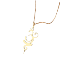 Collier pendentif Gaovo Om plaqué or 18 carats en acier inoxydable 316L, bijou chaîne avec symbole du yoga pour femme, cadeau, usage quotidien