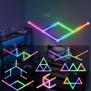 Nuevo diseño Aplicación Control RGB Esports atmósfera lámpara LED barras inteligente Quantum empalme RGB luz de pared - Product Image 2